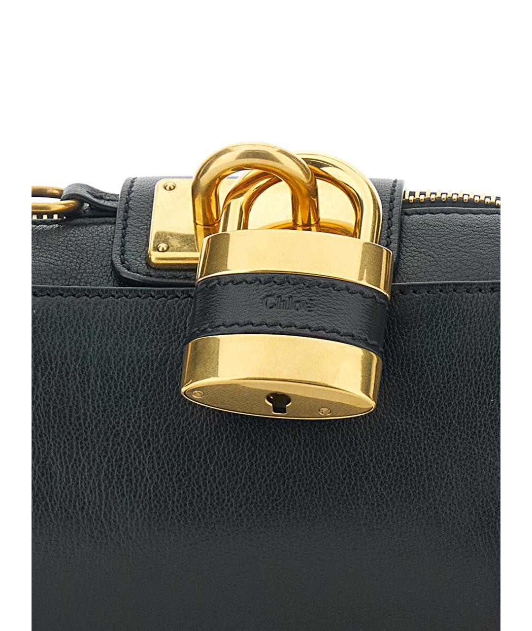 CHLOE Черная кожаная сумка через плечо, фото 3