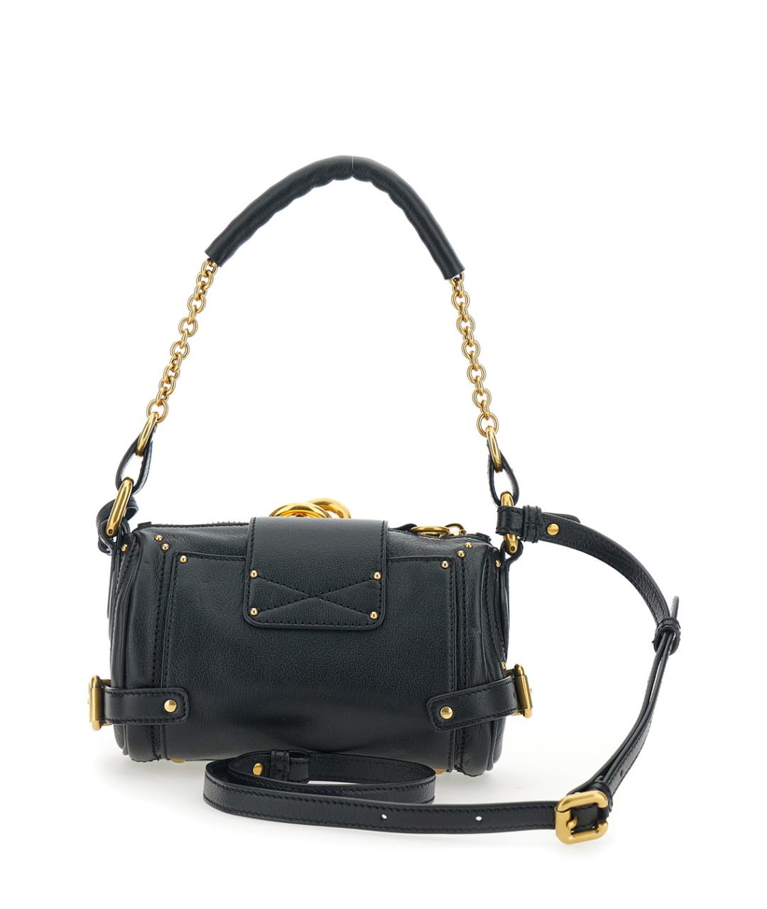 CHLOE Черная кожаная сумка через плечо, фото 2