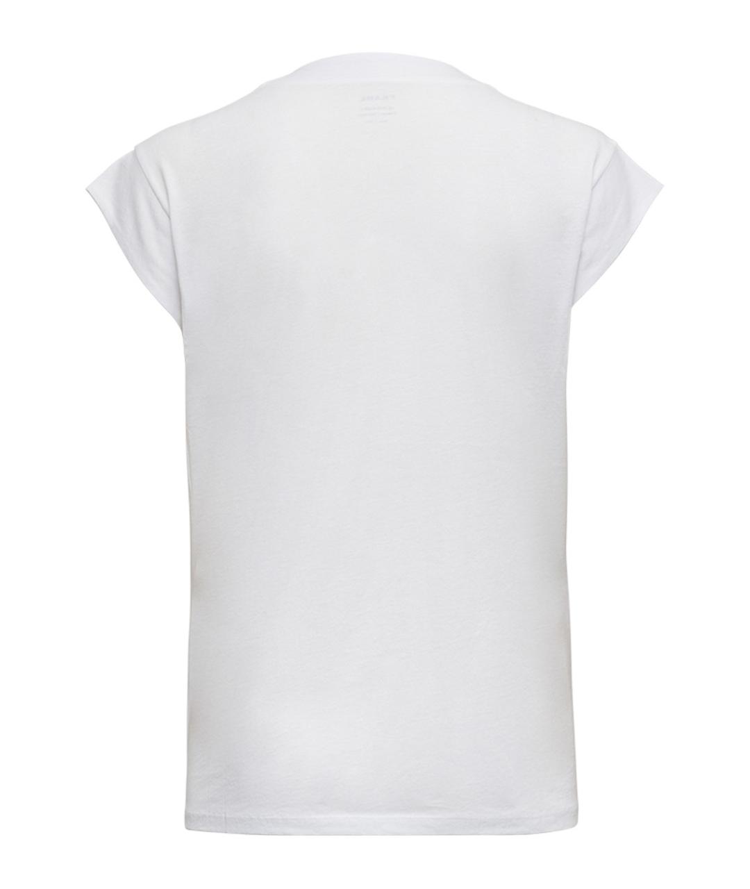 FRAME Белая хлопковая футболка, фото 2