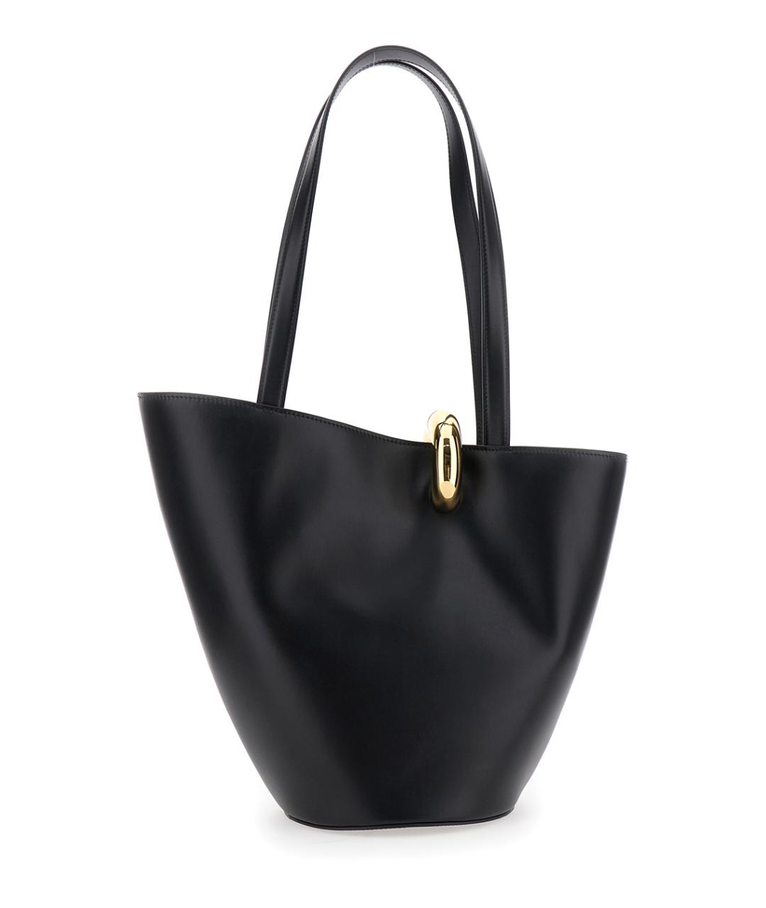 JACQUEMUS Черная кожаная сумка через плечо, фото 2