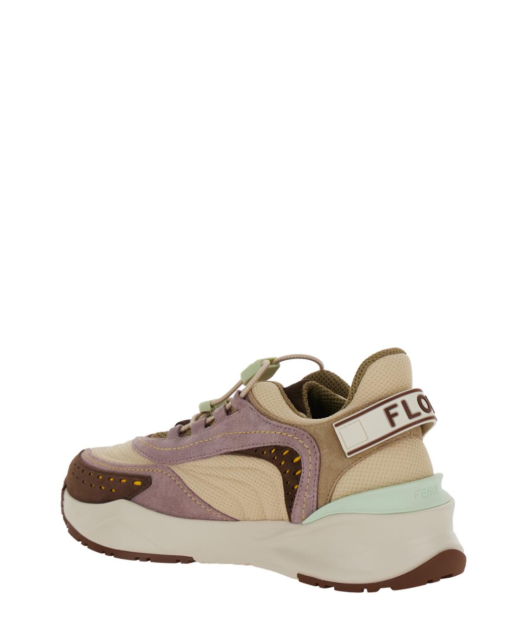 FENDI Мульти синтетические кроссовки, фото 3