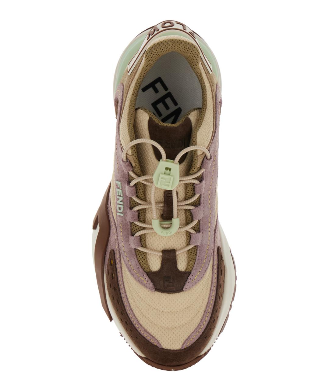 FENDI Мульти синтетические кроссовки, фото 4
