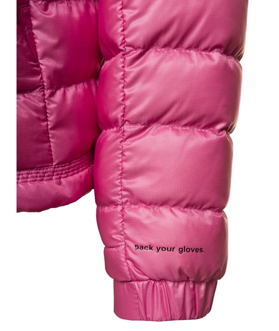 MONCLER GRENOBLE Розовый полиамидовый пуховик, фото 3