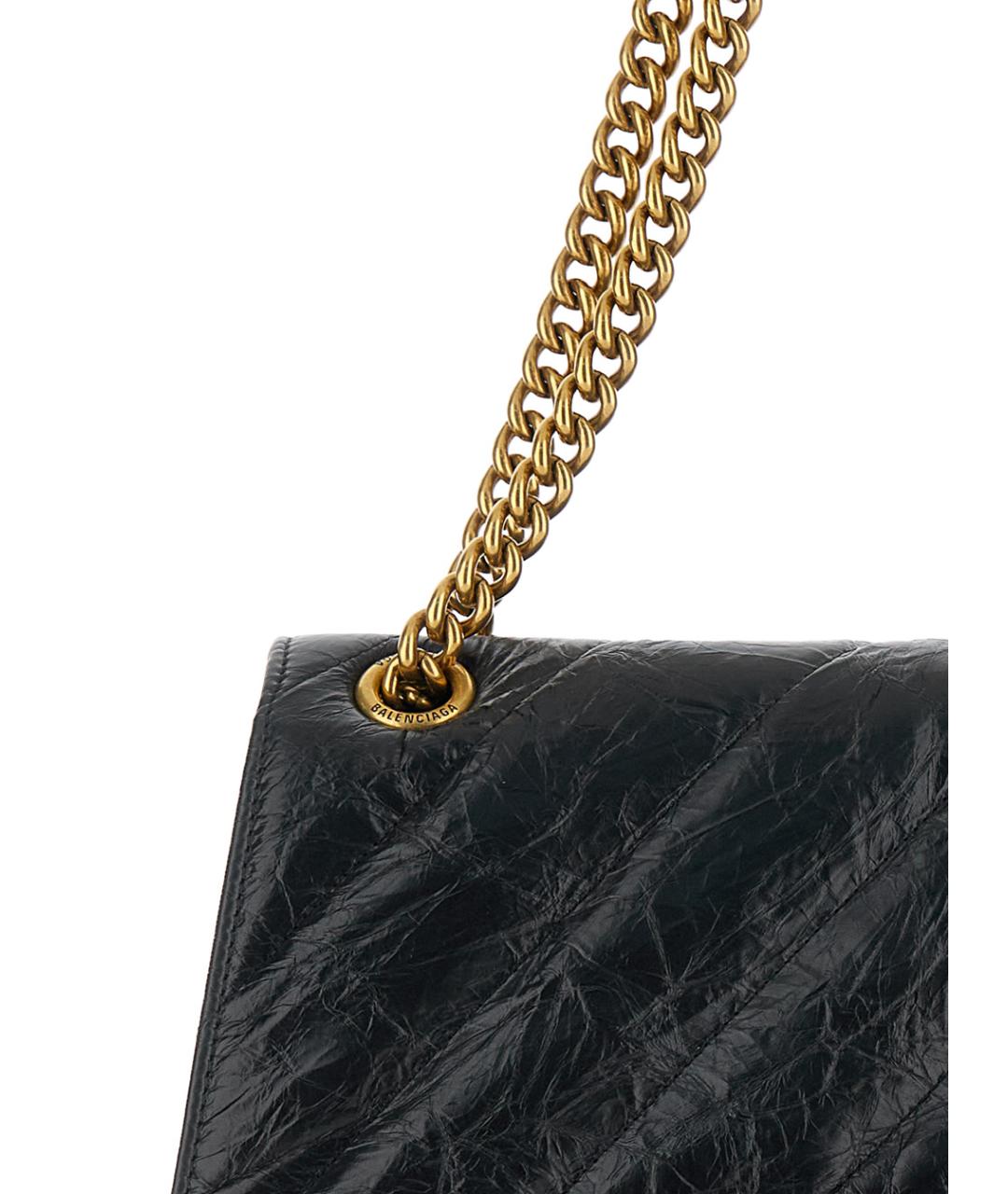 BALENCIAGA Черная кожаная сумка через плечо, фото 3