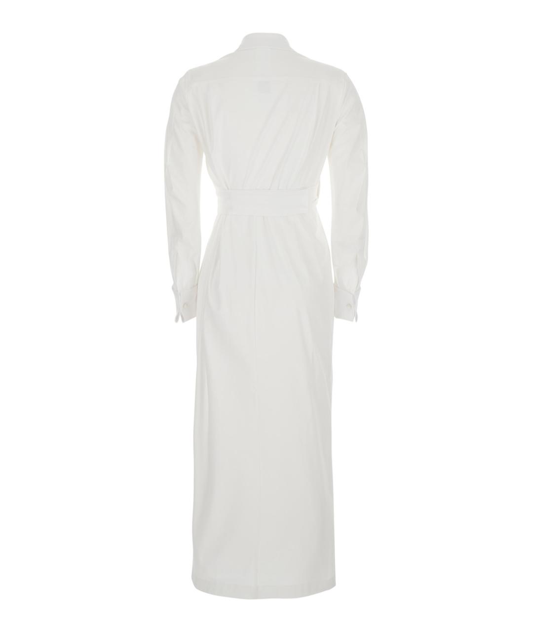 MAX MARA Белое хлопковое повседневное платье, фото 2