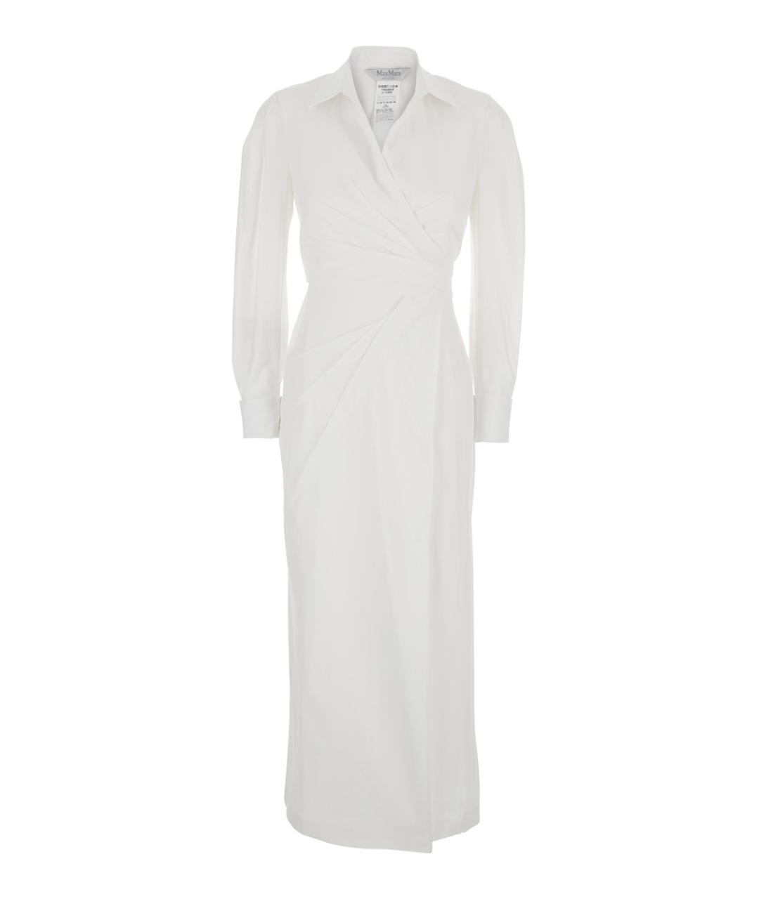 MAX MARA Белое хлопковое повседневное платье, фото 1