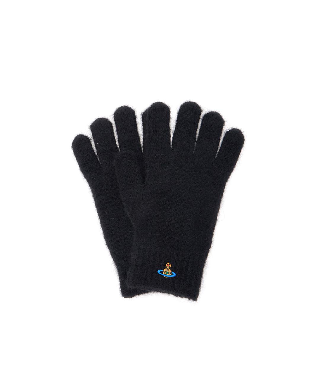 VIVIENNE WESTWOOD Черные шерстяные перчатки, фото 3