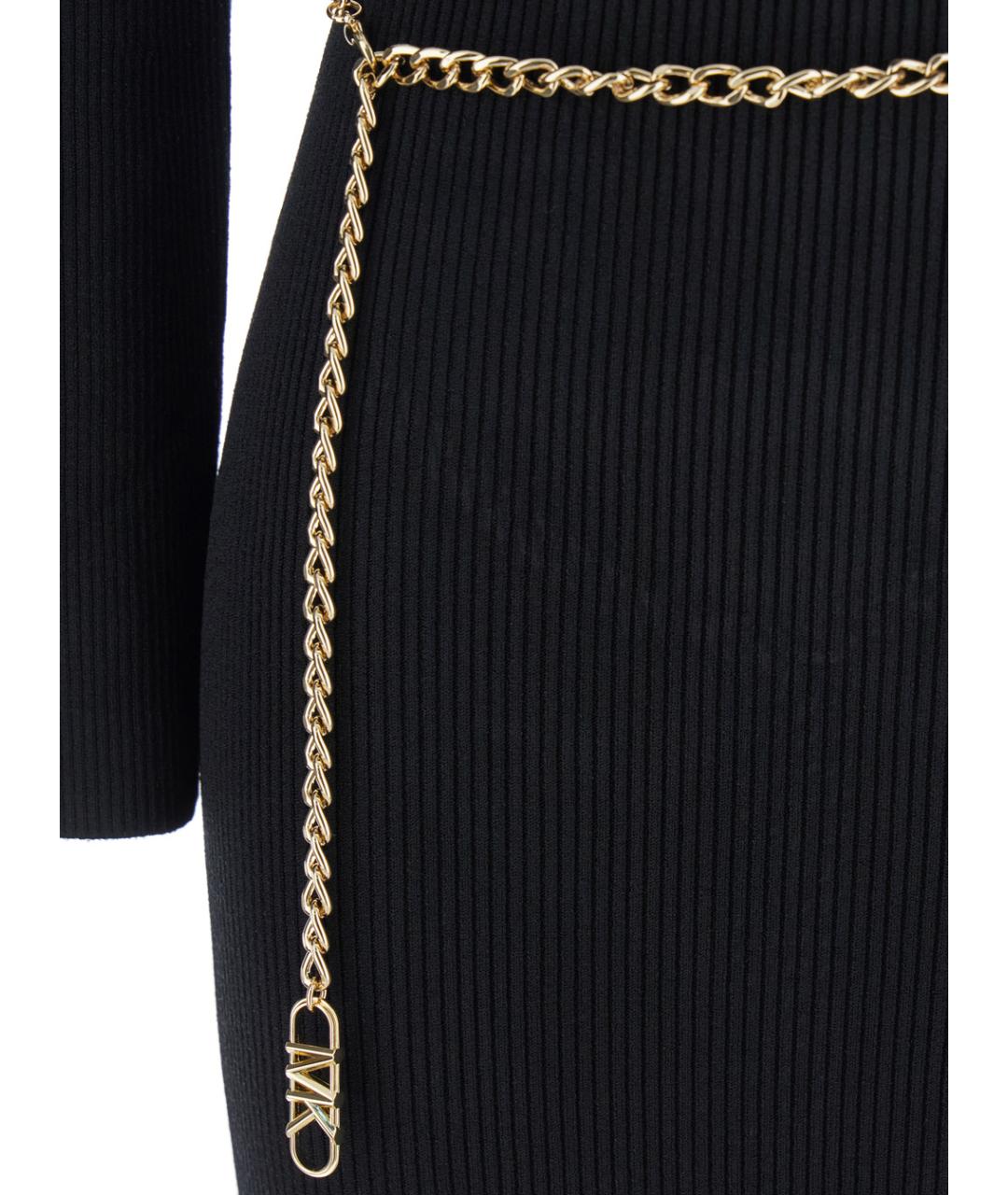 MICHAEL MICHAEL KORS Черное вискозное коктейльное платье, фото 3