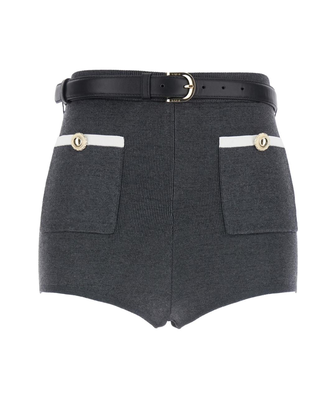 SELF-PORTRAIT Серые шерстяные шорты, фото 1