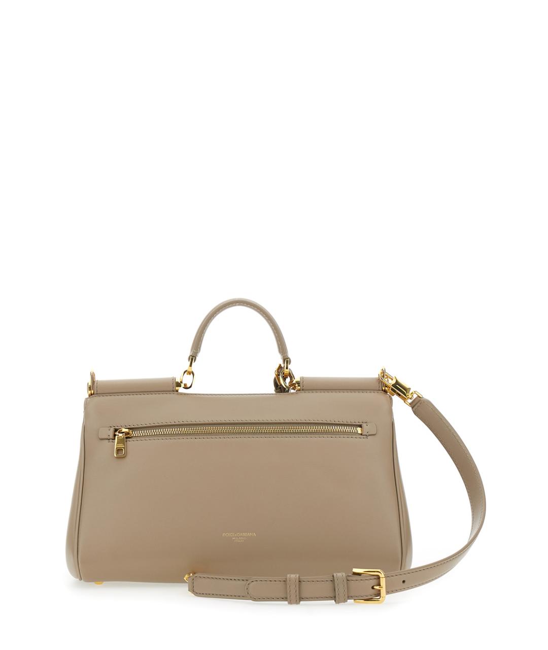 DOLCE&GABBANA Бежевая сумка с короткими ручками, фото 2
