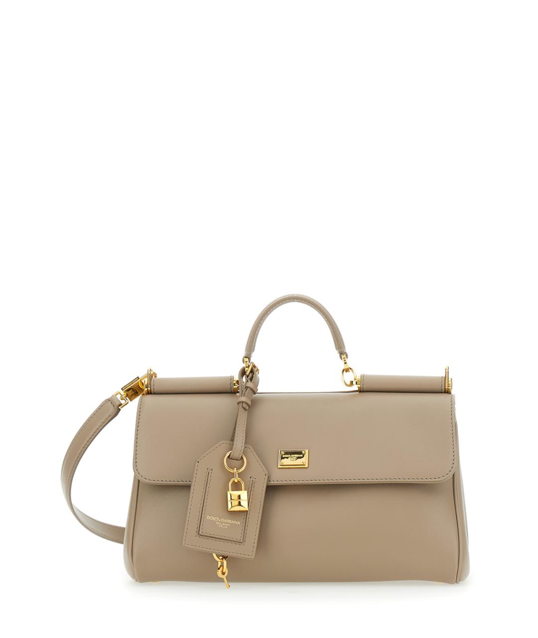 DOLCE&GABBANA Бежевая сумка с короткими ручками, фото 1