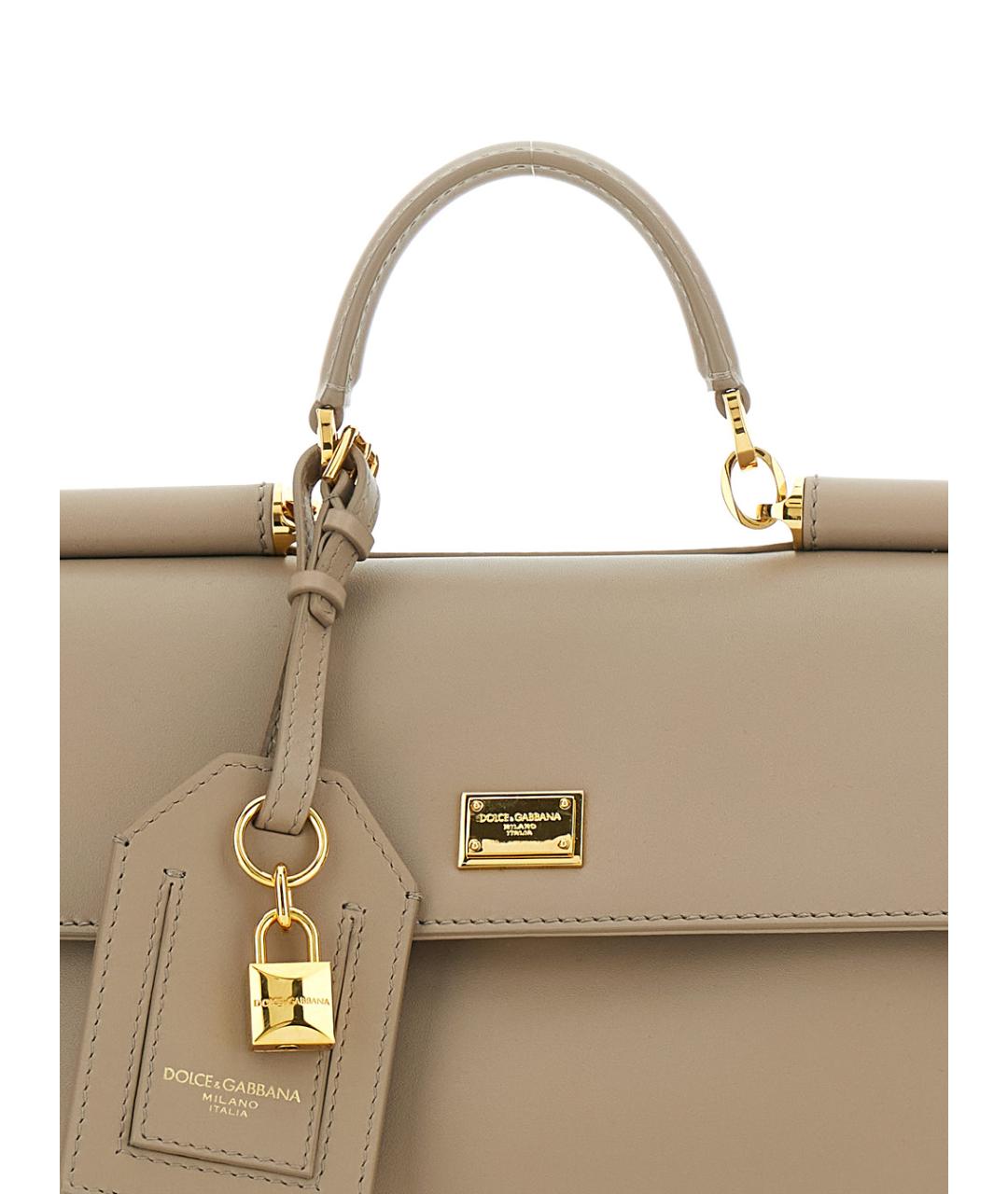 DOLCE&GABBANA Бежевая сумка с короткими ручками, фото 3