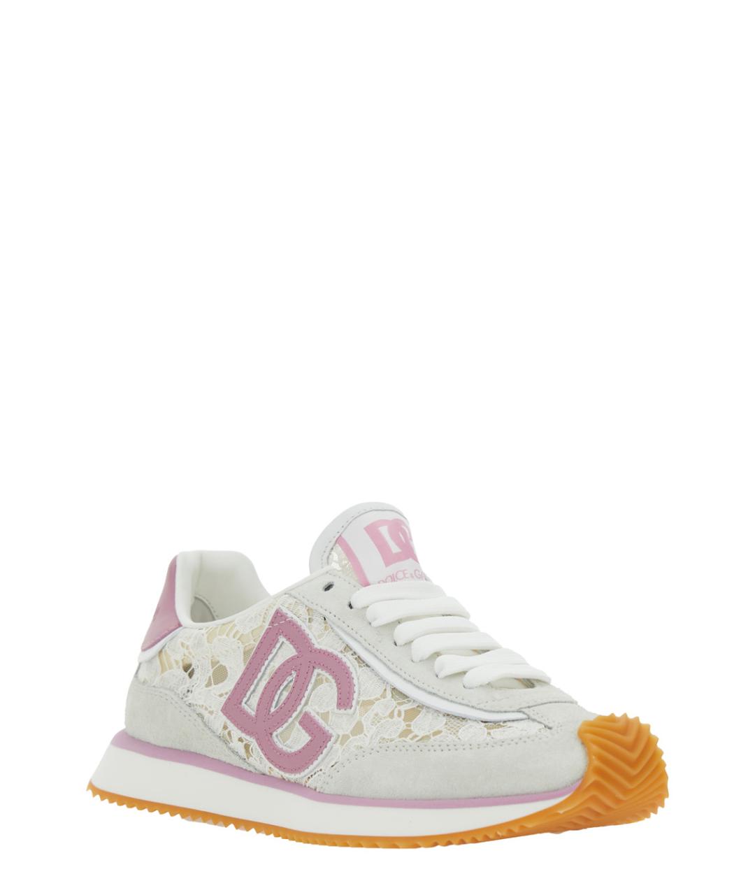 DOLCE&GABBANA Белые синтетические кроссовки, фото 2