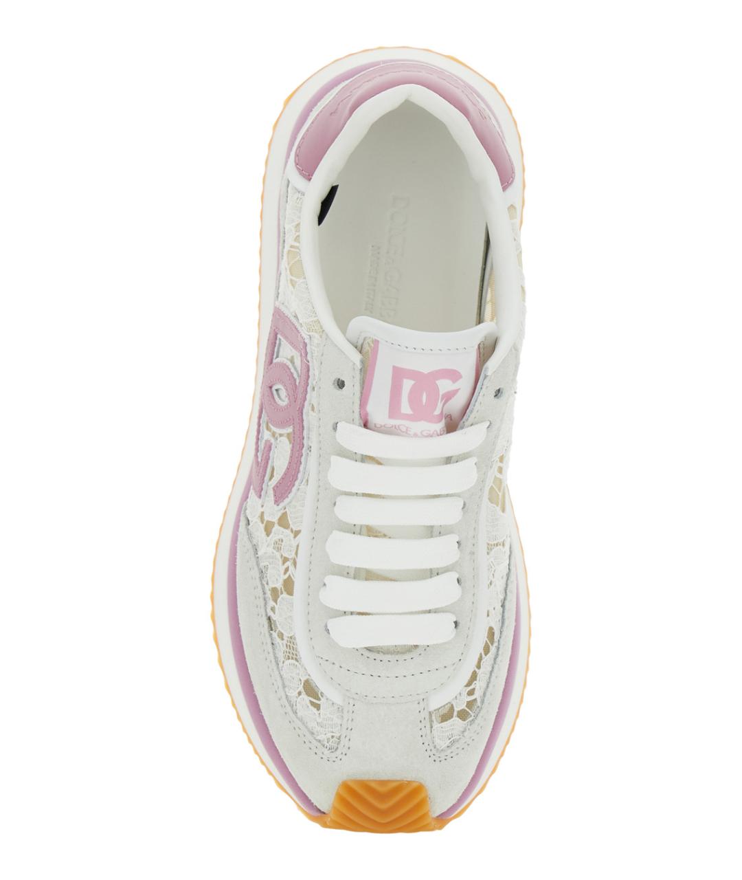 DOLCE&GABBANA Белые синтетические кроссовки, фото 4