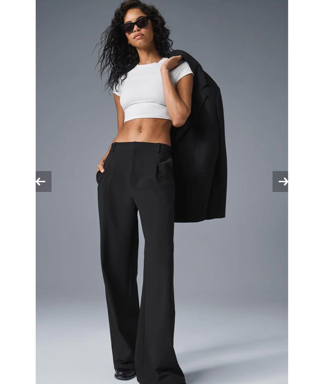 ALO YOGA Черные брюки широкие, фото 3