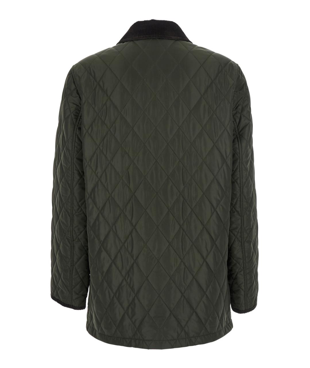 BURBERRY Зеленая полиамидовая куртка, фото 2