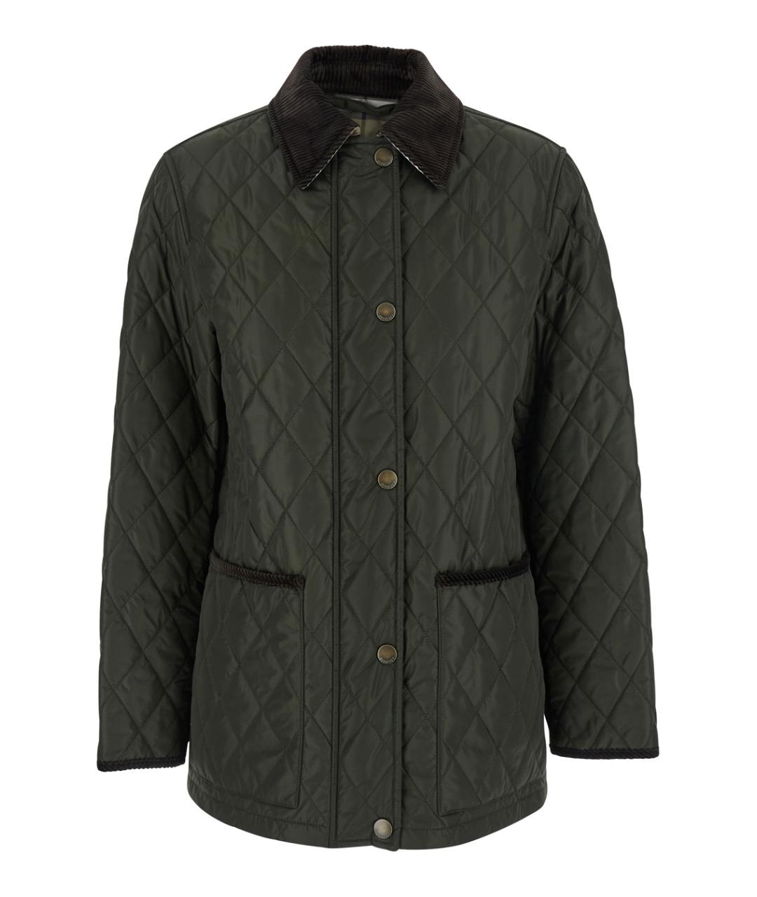 BURBERRY Зеленая полиамидовая куртка, фото 1