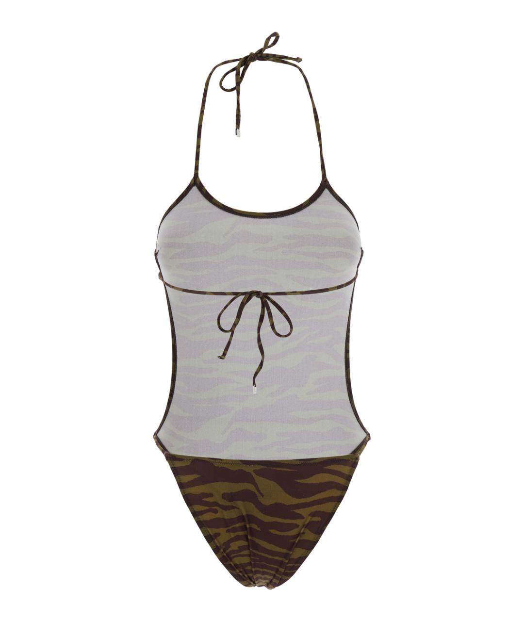 THE ATTICO Зеленый полиамидовый купальник, фото 2