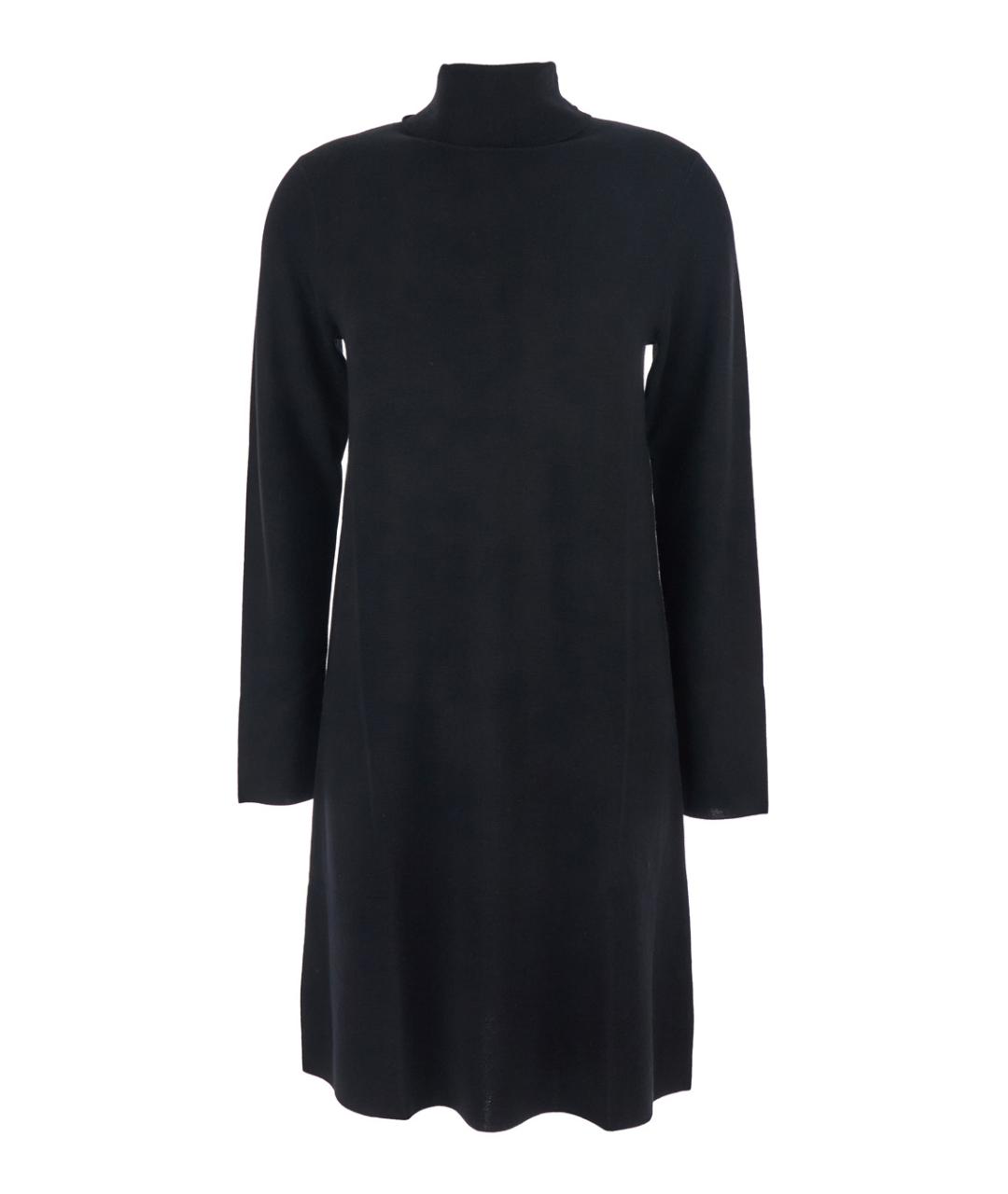 ALLUDE Черное шерстяное повседневное платье, фото 1