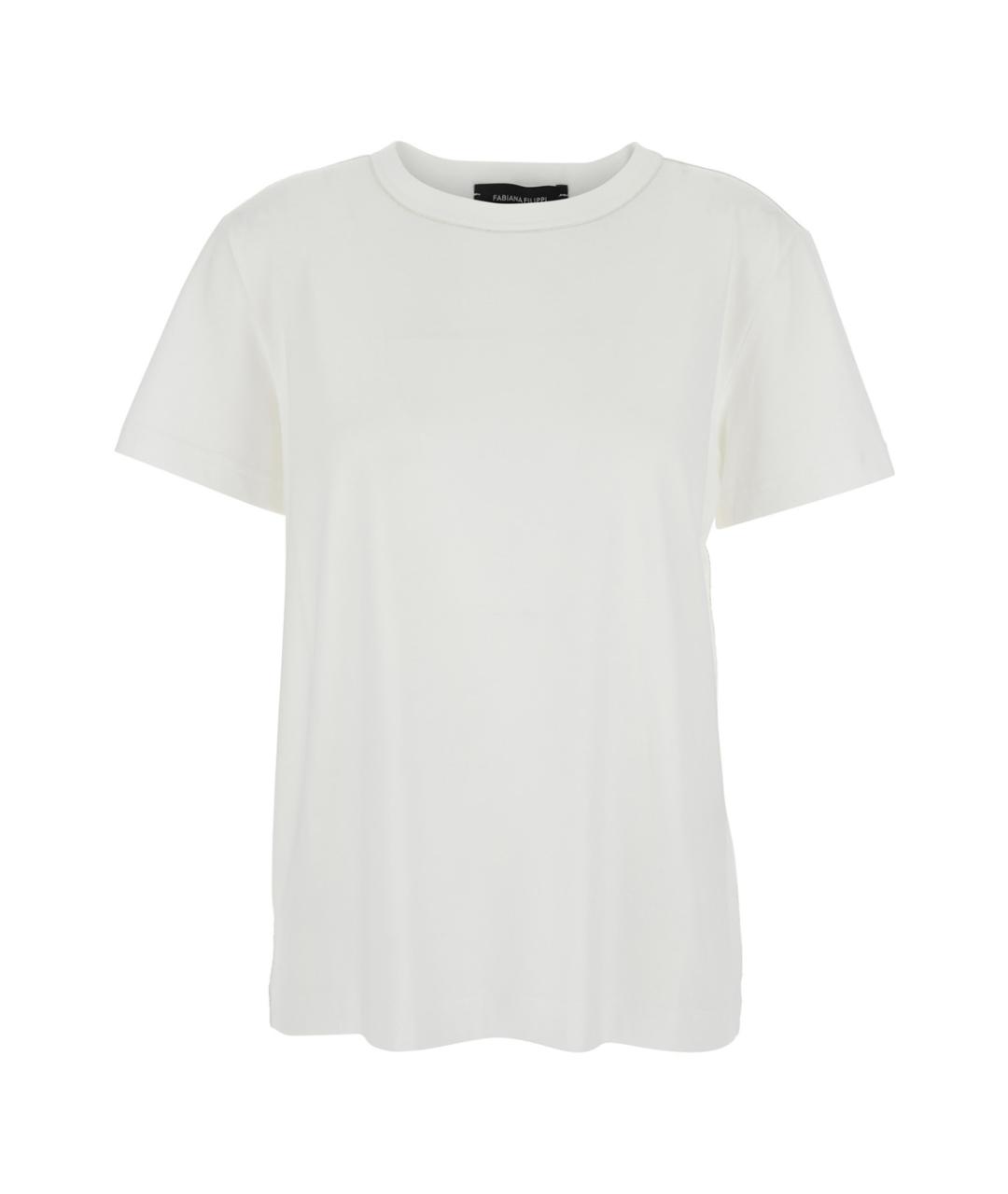 FABIANA FILIPPI Белая хлопковая футболка, фото 1