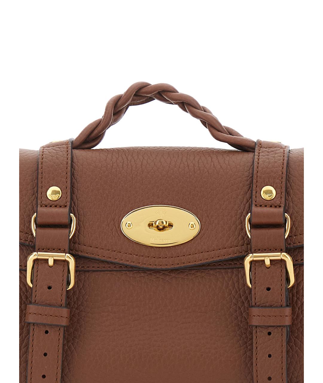 MULBERRY Коричневая кожаная сумка с короткими ручками, фото 3