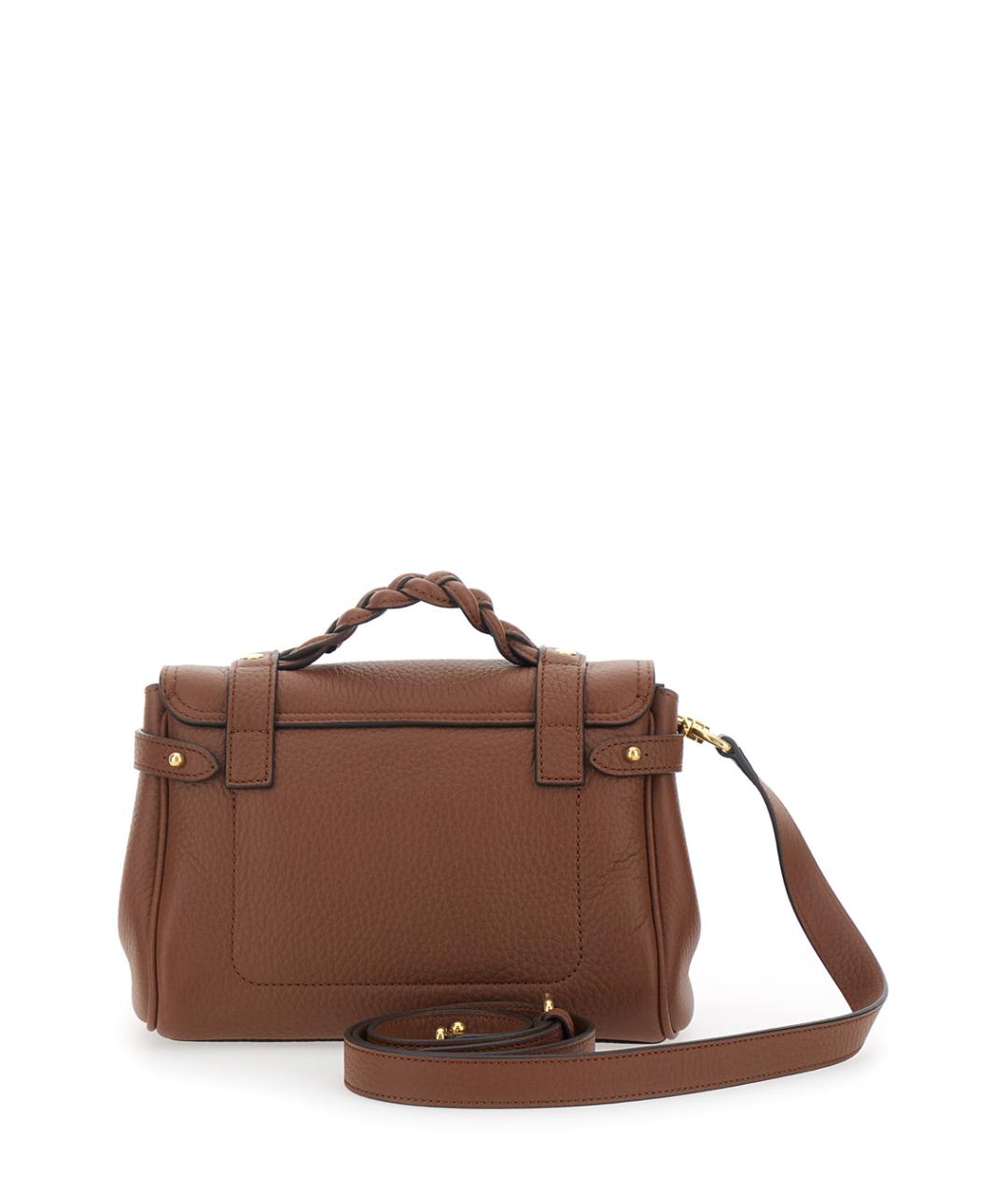 MULBERRY Коричневая кожаная сумка с короткими ручками, фото 2