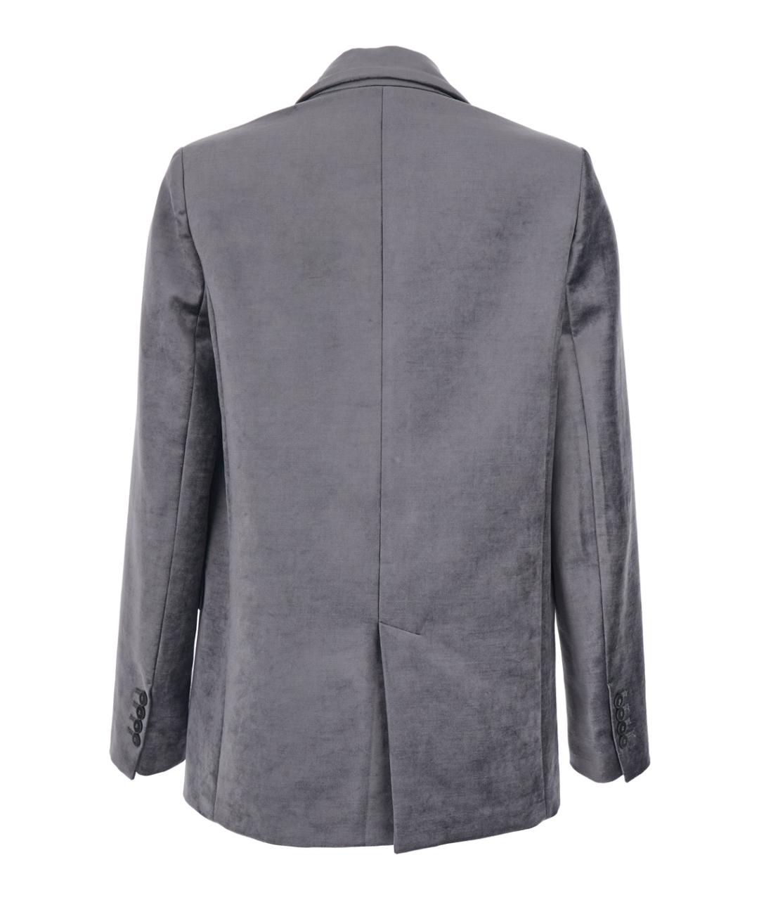 FORTE FORTE Серый хлопковый жакет/пиджак, фото 2