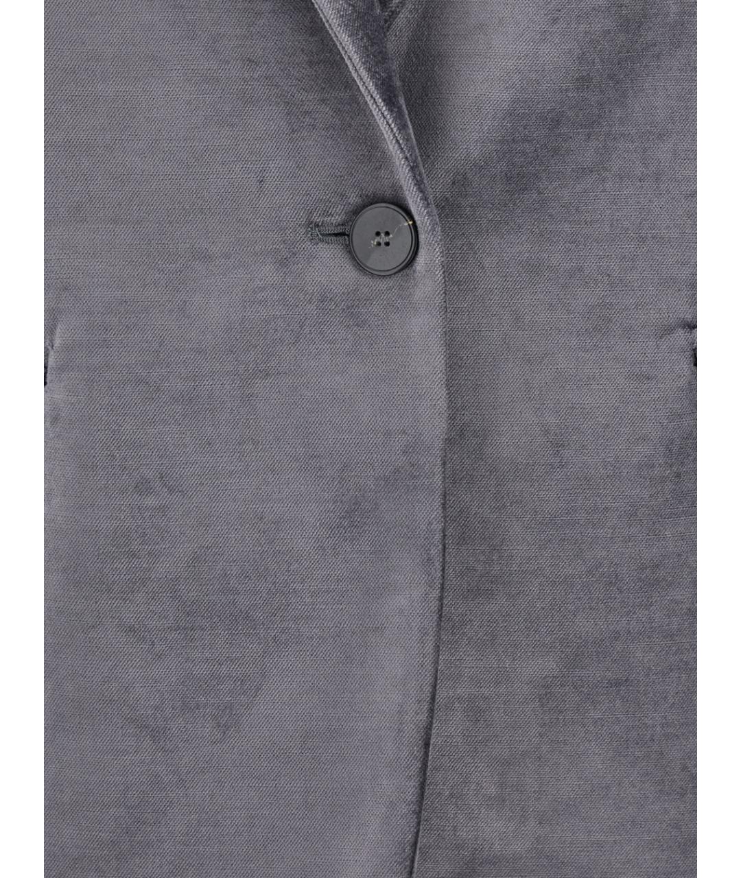 FORTE FORTE Серый хлопковый жакет/пиджак, фото 3