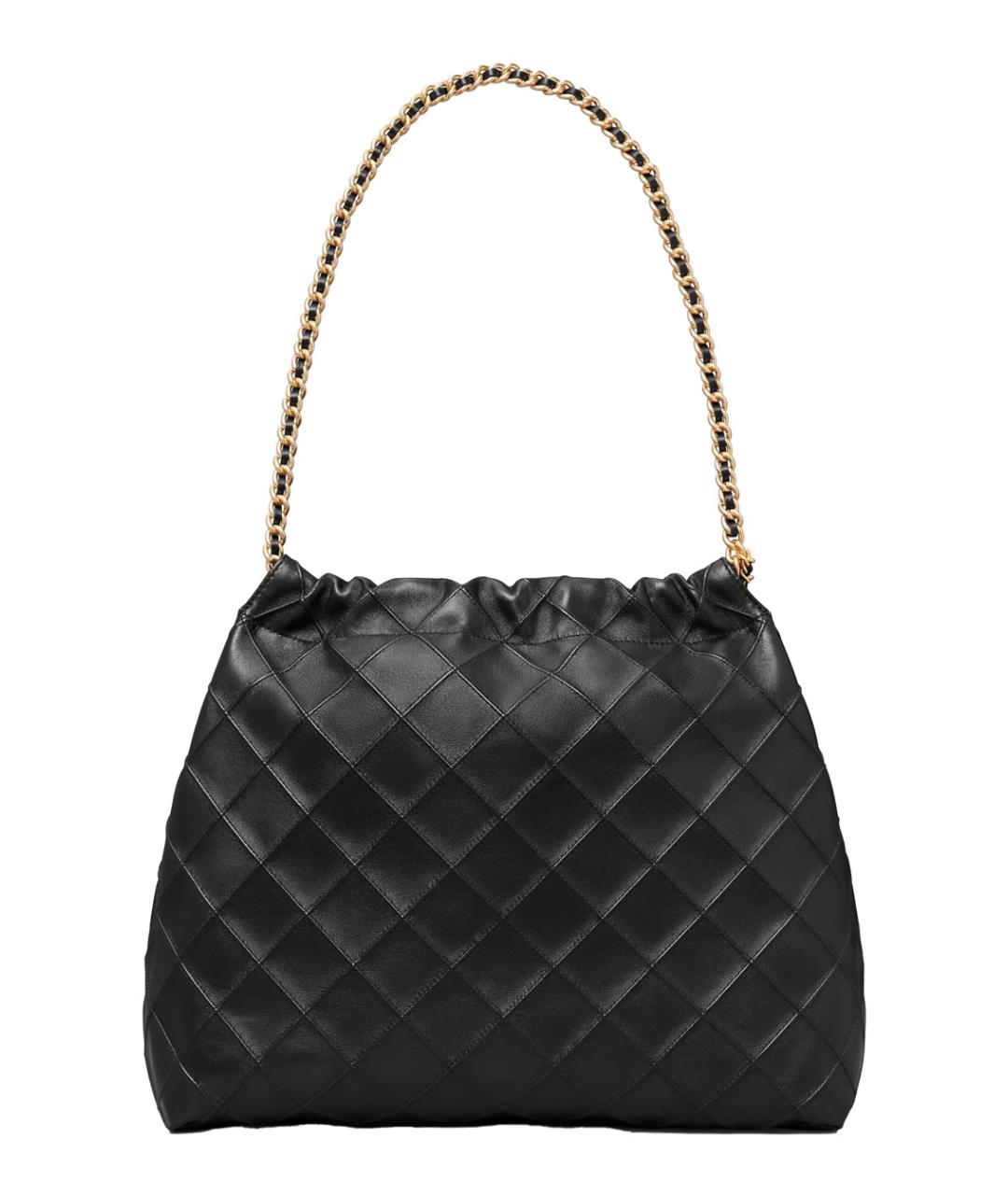 TORY BURCH Черная кожаная сумка через плечо, фото 2