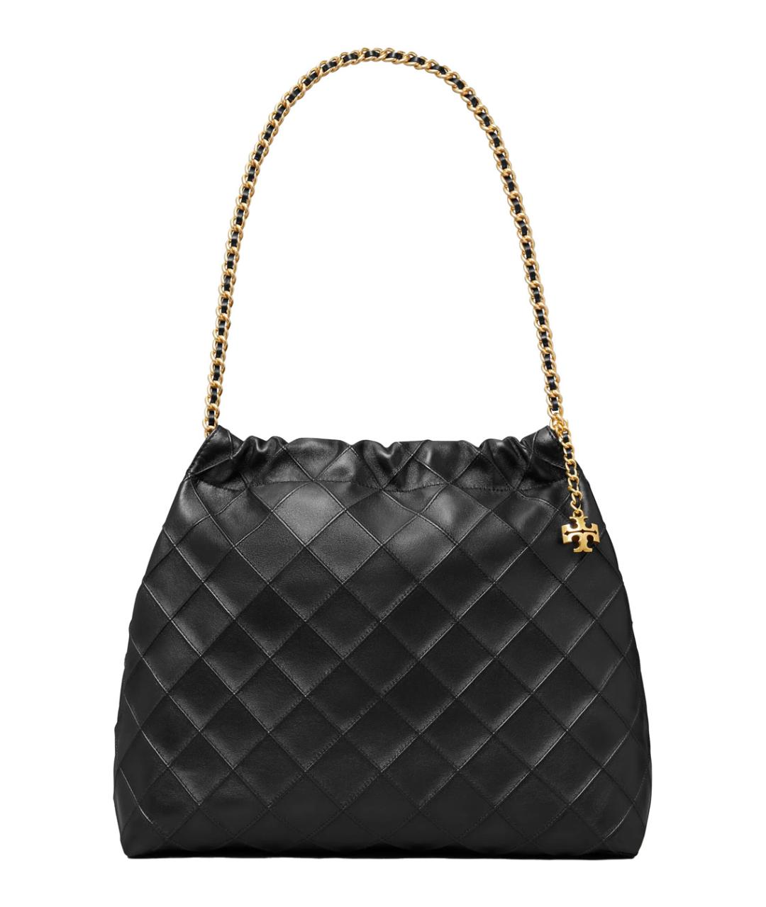 TORY BURCH Черная кожаная сумка через плечо, фото 1