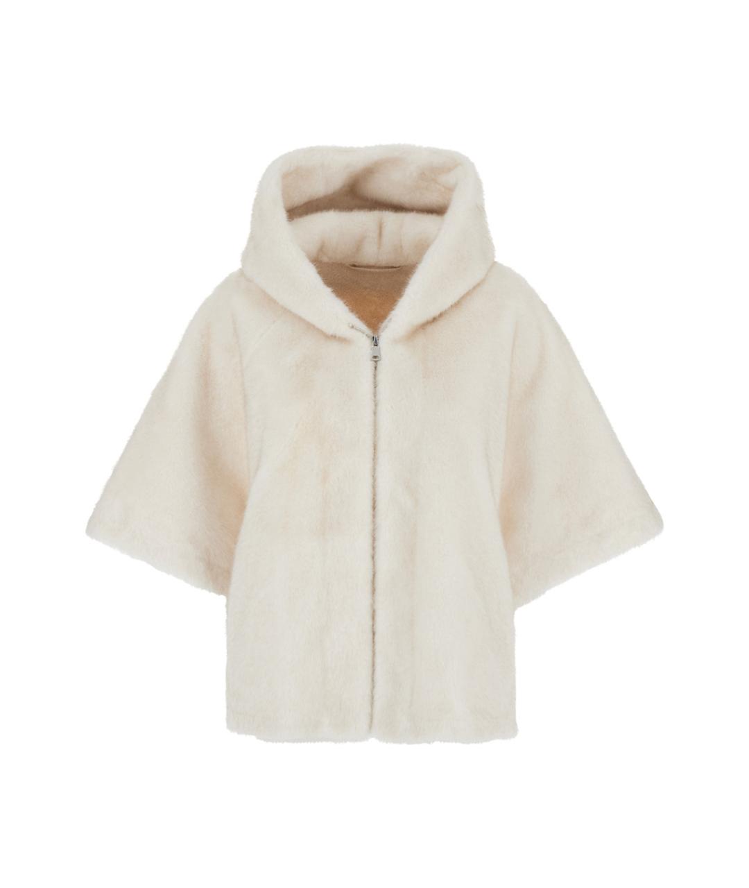 GIOVANNI PARIS Белая полиэстеровая шуба, фото 1