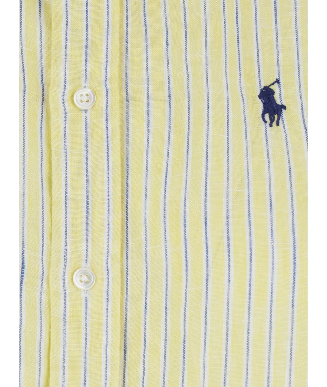 POLO RALPH LAUREN Желтая льняная рубашка, фото 3
