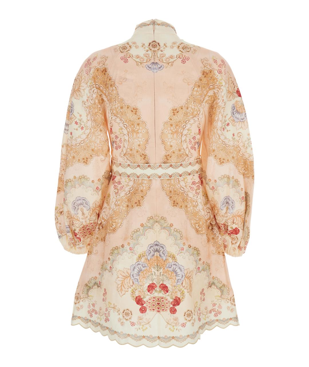 ZIMMERMANN Мульти льняное повседневное платье, фото 2