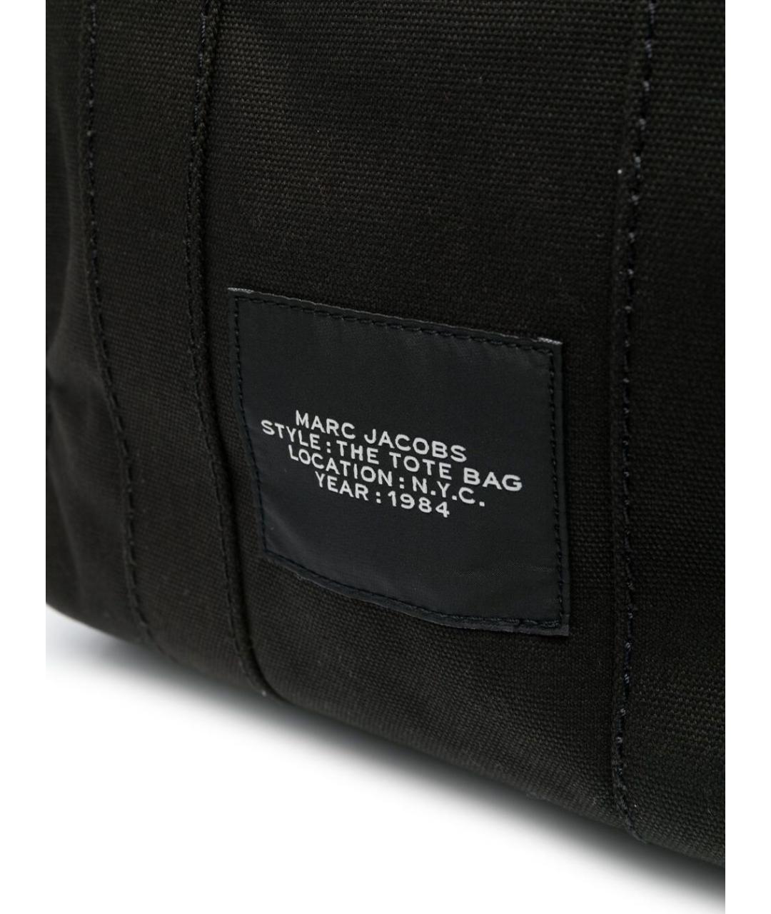 MARC JACOBS Черная хлопковая сумка тоут, фото 4