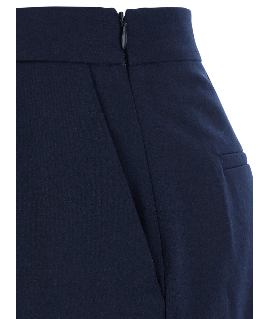 ANTONELLI Синяя шерстяная юбка макси, фото 3