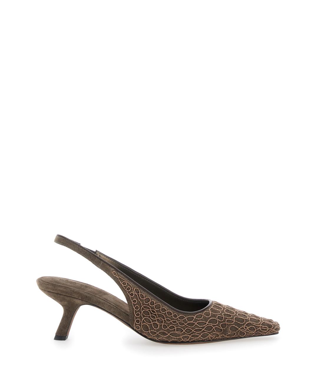 BRUNELLO CUCINELLI Коричневые замшевые туфли, фото 1