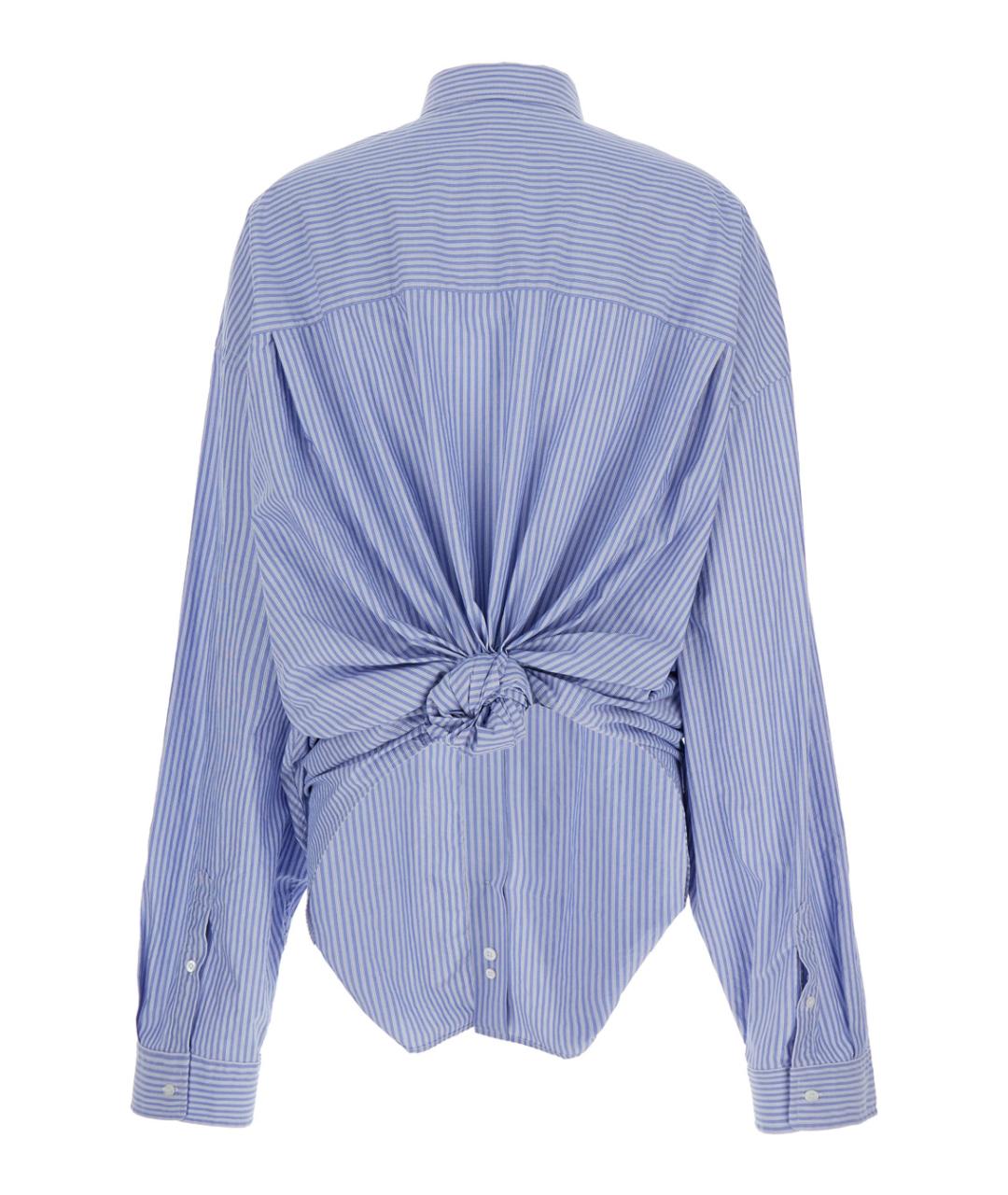 BALENCIAGA Голубая хлопковая рубашка, фото 2