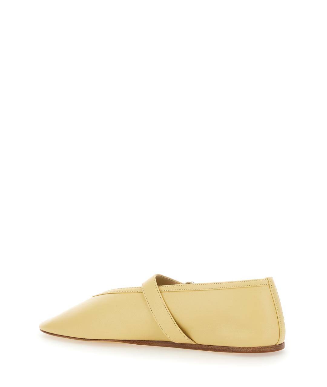 LE MONDE BERYL Желтые кожаные балетки, фото 3
