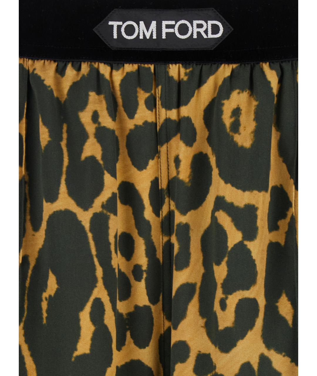 TOM FORD Мульти шелковые прямые брюки, фото 3