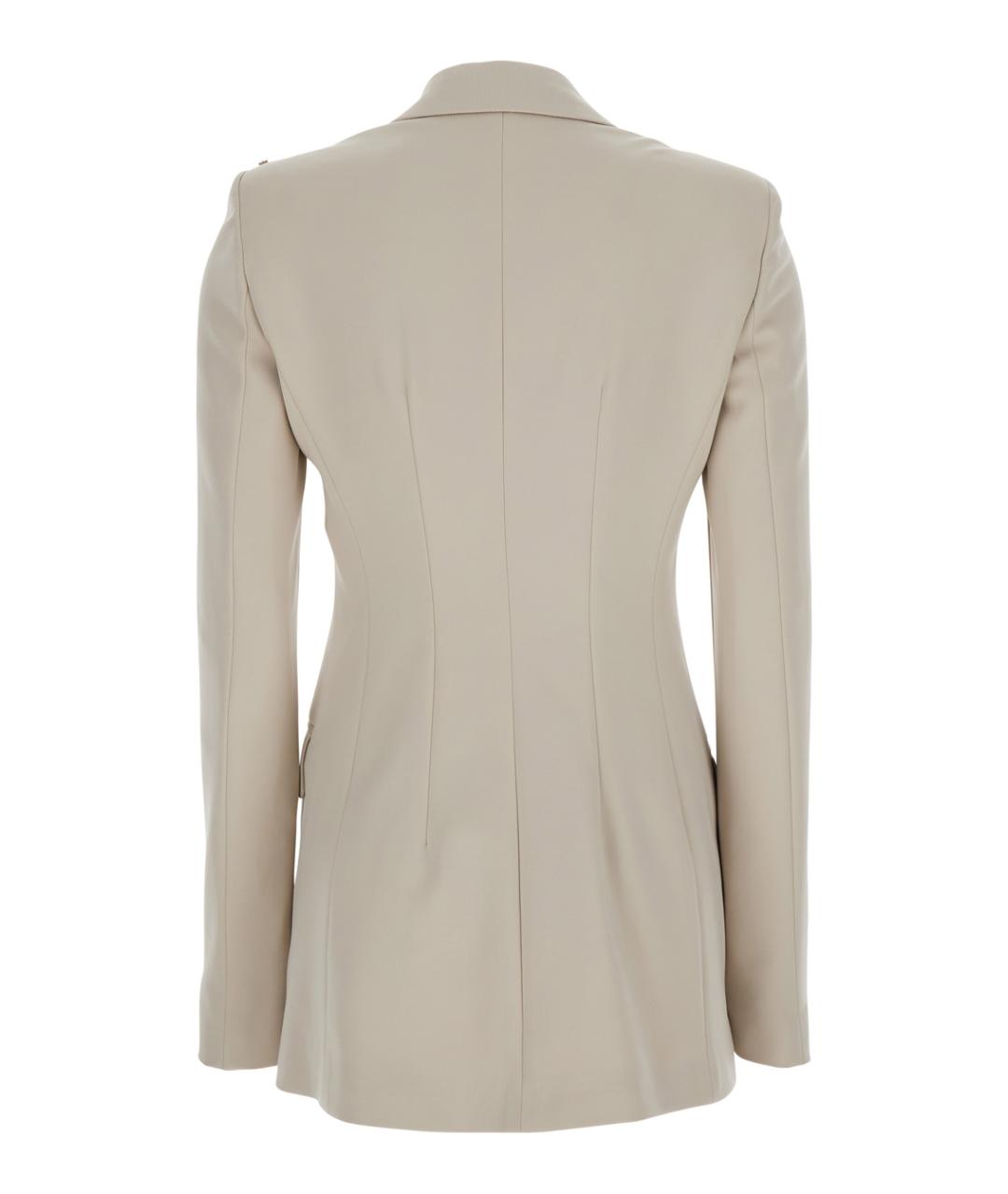 SPORTMAX Бежевый полиамидовый жакет/пиджак, фото 2