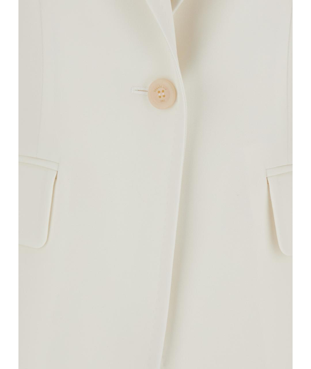 MAX MARA Белый шерстяной жакет/пиджак, фото 3