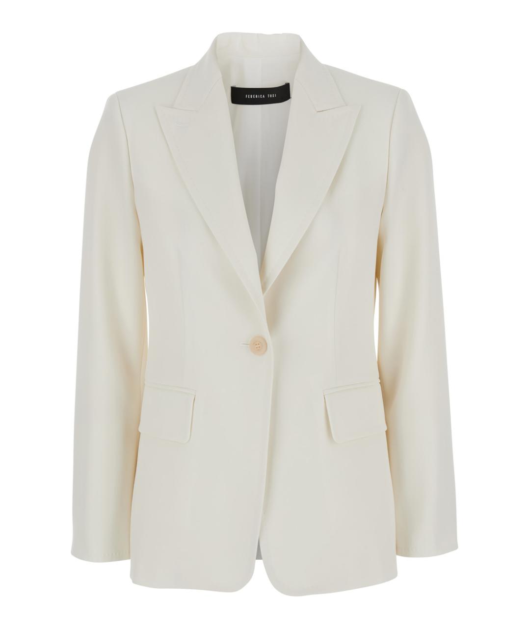 MAX MARA Белый шерстяной жакет/пиджак, фото 1