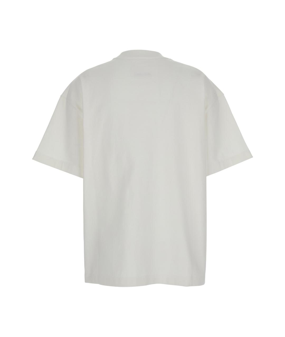 JIL SANDER Белая хлопковая футболка, фото 2