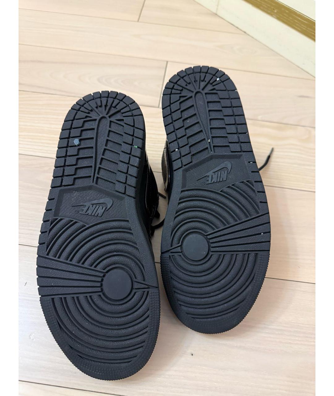 JORDAN Черные кожаные кеды, фото 5