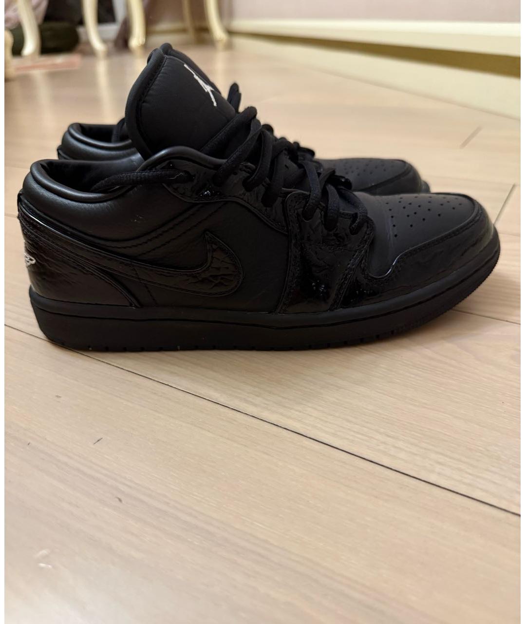 JORDAN Черные кожаные кеды, фото 6