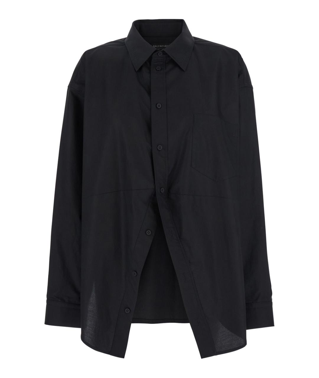 BALENCIAGA Черная хлопковая рубашка, фото 1