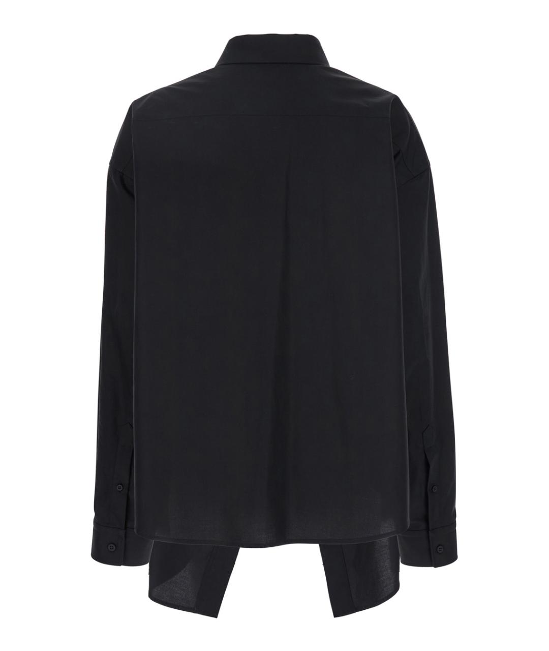 BALENCIAGA Черная хлопковая рубашка, фото 2