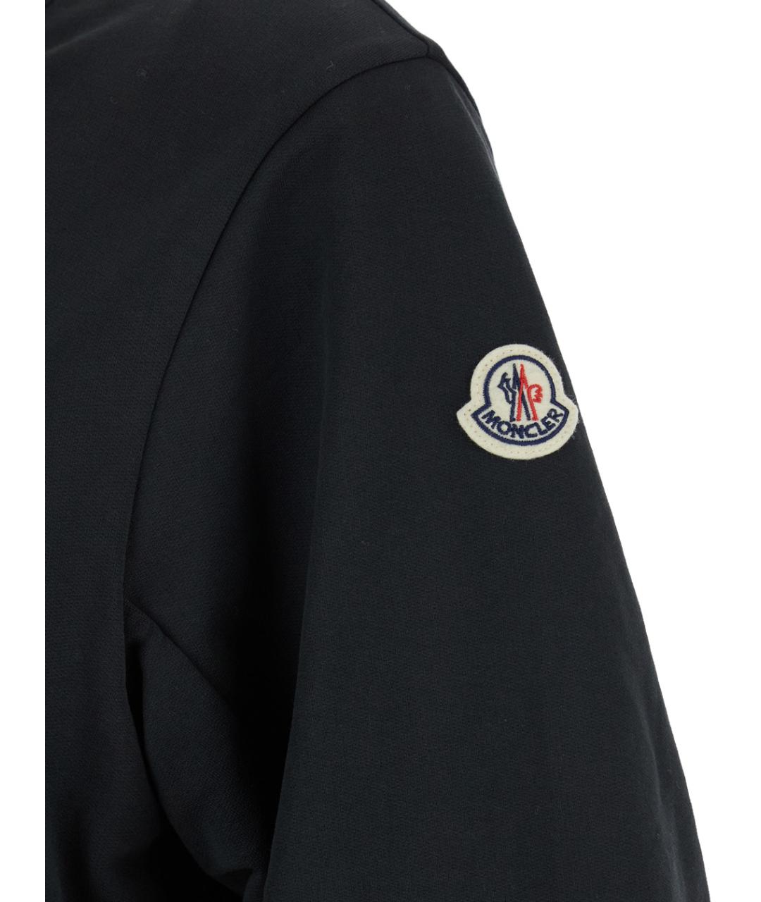 MONCLER Черное полиэстеровое повседневное платье, фото 3