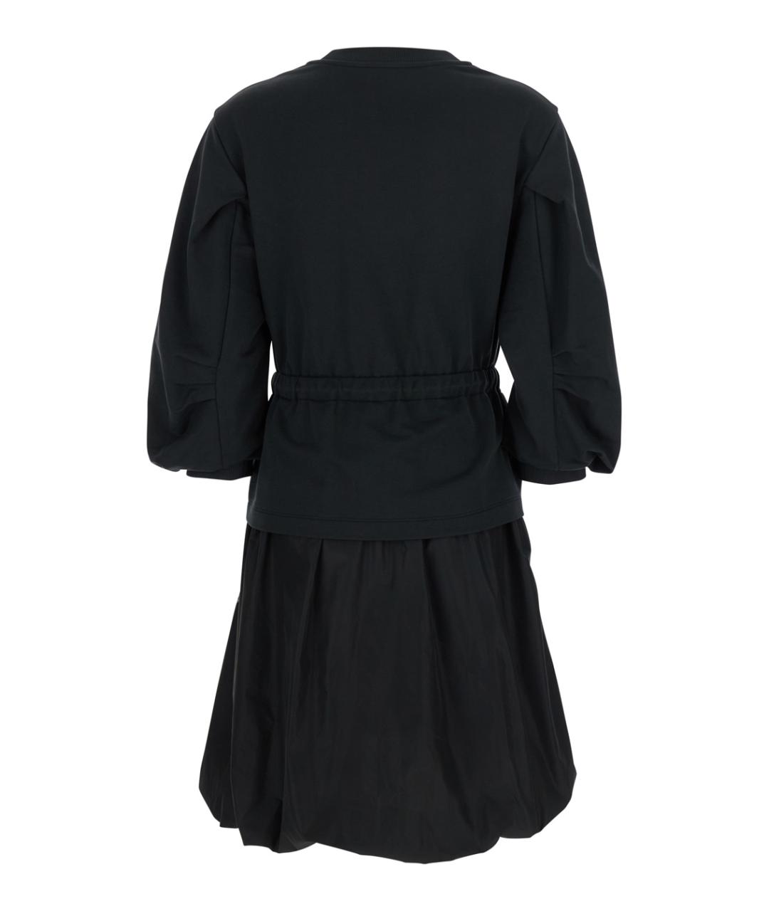 MONCLER Черное полиэстеровое повседневное платье, фото 2