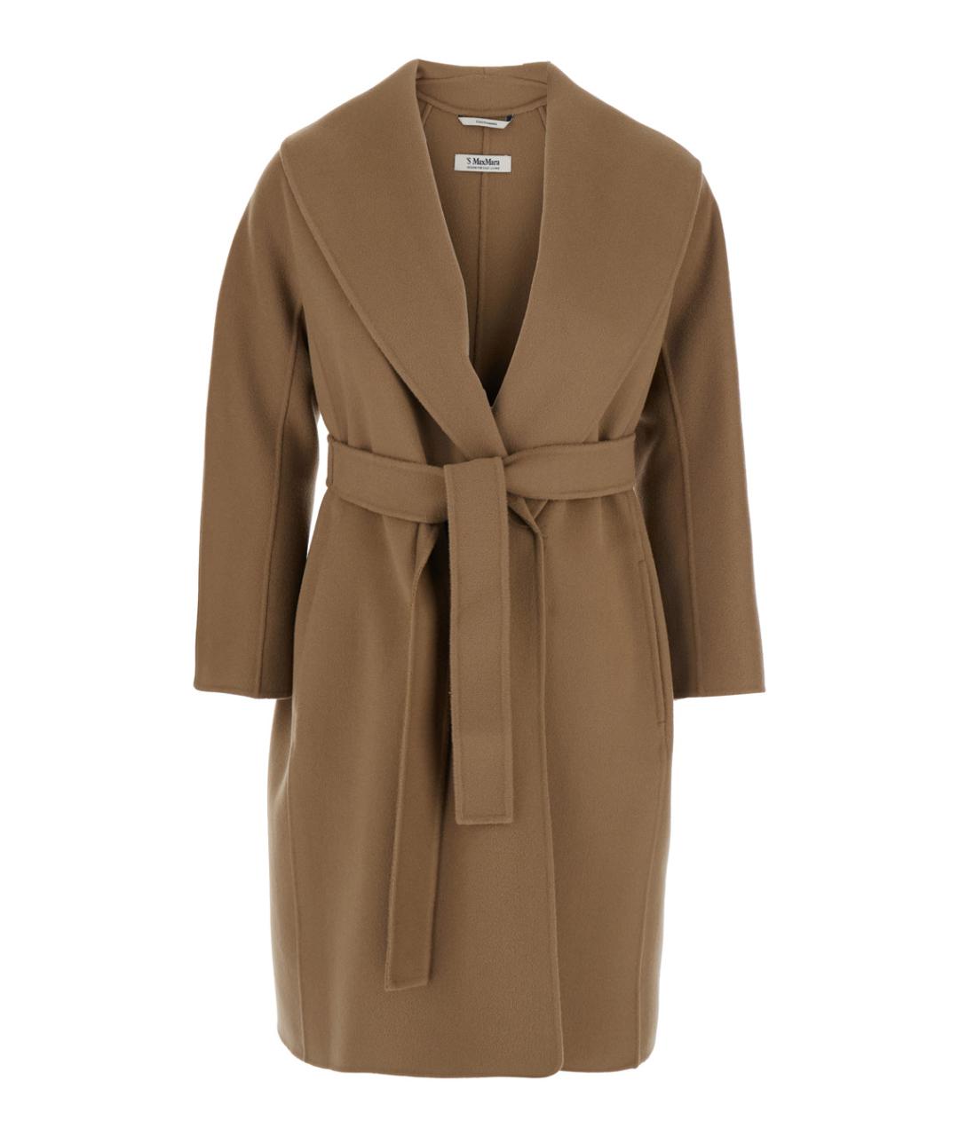 'S MAX MARA Бежевое шерстяное пальто, фото 1